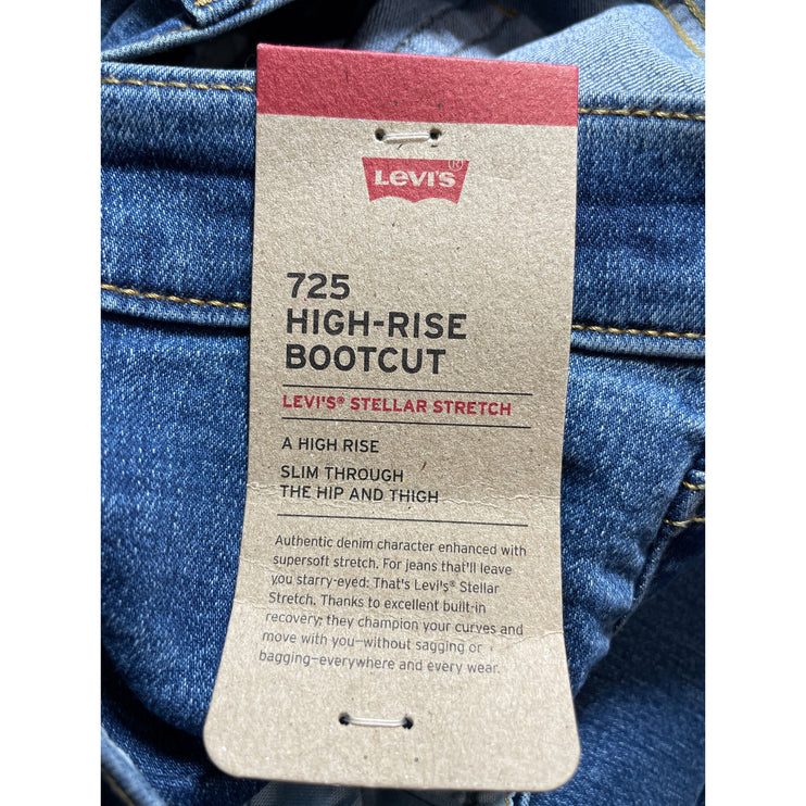 NEW Levi's Women's Blue High Rise Loose Straight Bootcut Denim Jeans Pants 24W