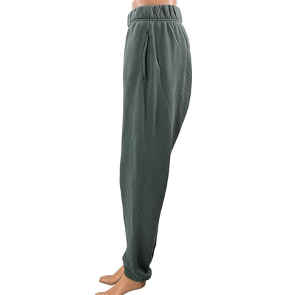 SET Active Womens Sage Green High Rise Fleece Activewear Trouser Sweatpants Sz M