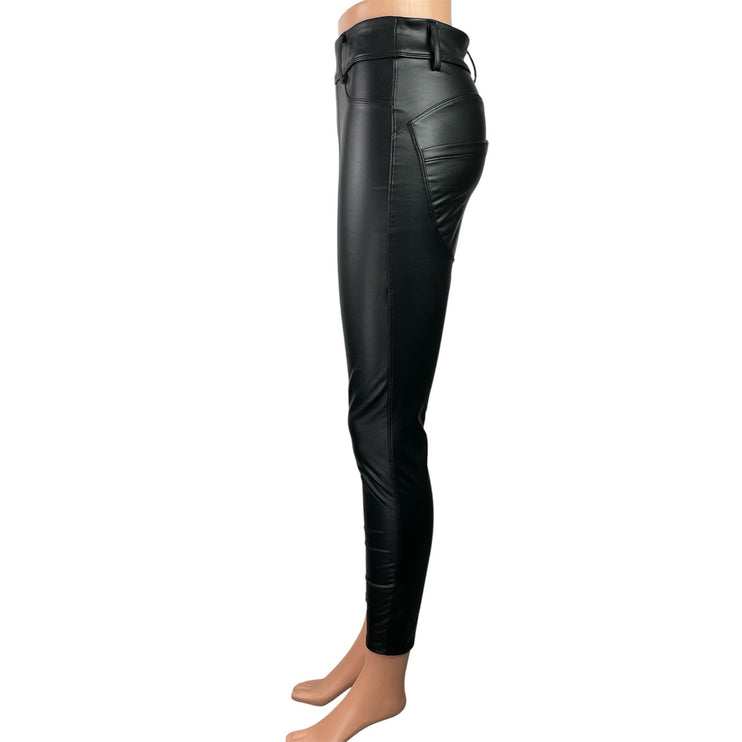 NEW Halara Women's Black High Waisted Pull On Slim Fit Skinny Trousers Pants S