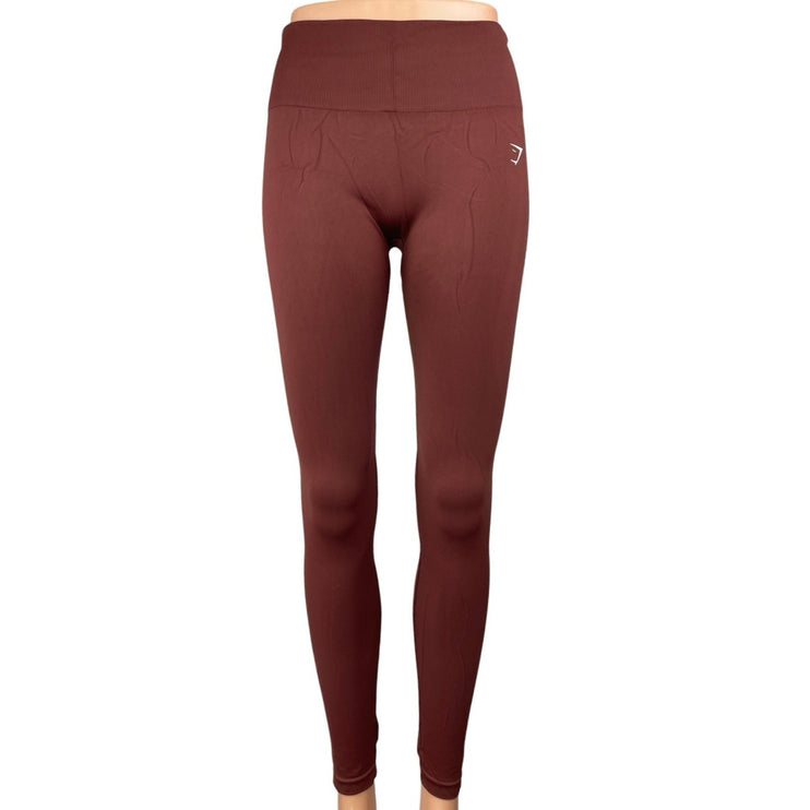 Gymshark Women's Brown Seamless High Rise Skinny Athletic Yoga Leggings Pants M