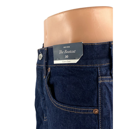 Abercrombie & Fitch The Bootcut Mid Rise Women's Blue Dark Wash Denim Jeans 30