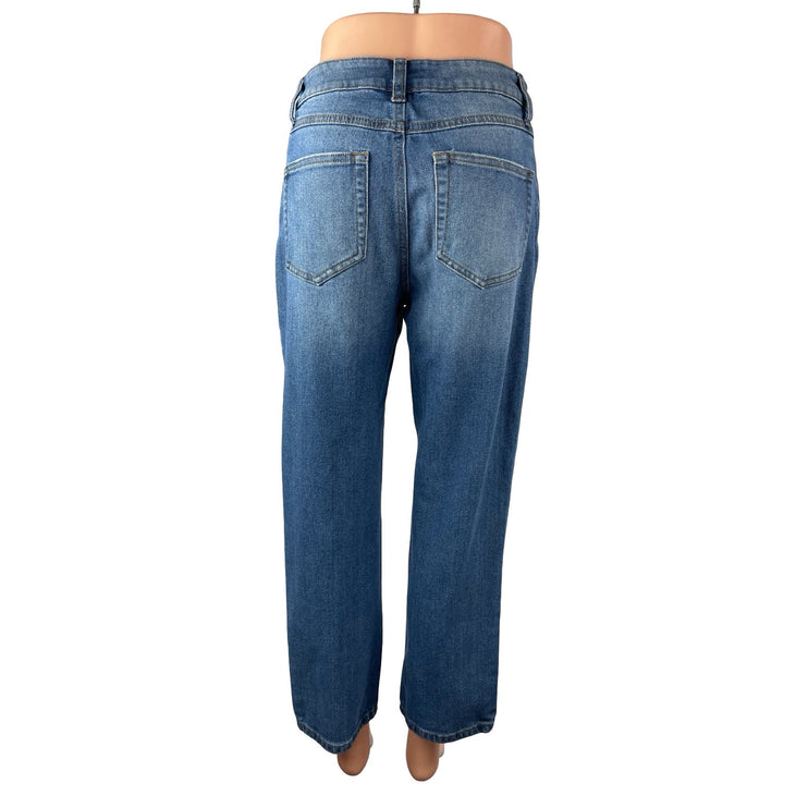 Sincerely Jules Women's Distressed High Rise Straight Denim Jeans Pants Sz 5/27