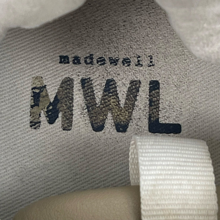 Madewell Kickoff Trainer Beige White Low Top Lace Up Athletic Sneakers Shoes 7M