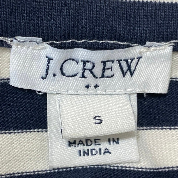 J.Crew Women's White Blue Striped Sleeveless Knit Cami Camisole Tank Top Size S