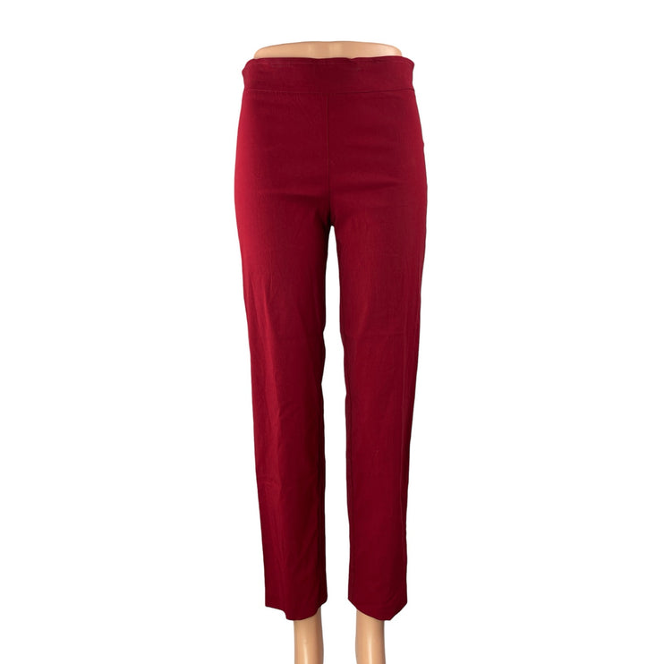 Roberta Roller Rabbit Womens Red Mid Rise Slim Straight Trousers Dress Pants 6