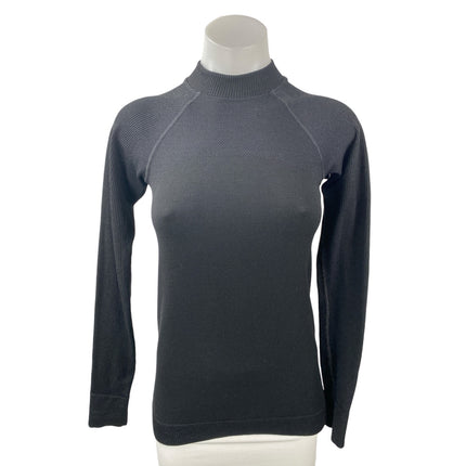 Lululemon Black Wool Long Sleeve Slim Yoga Gym Athletic Activewear T-Shirt Top S