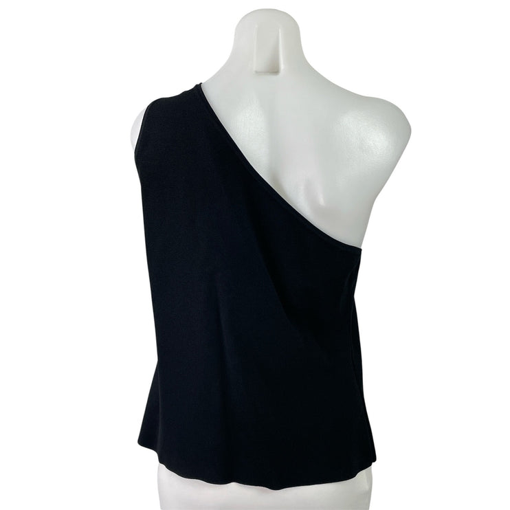 Love Bonito Women's Black One Shoulder Ring Sleeveless Knit Blouse Top Size XL