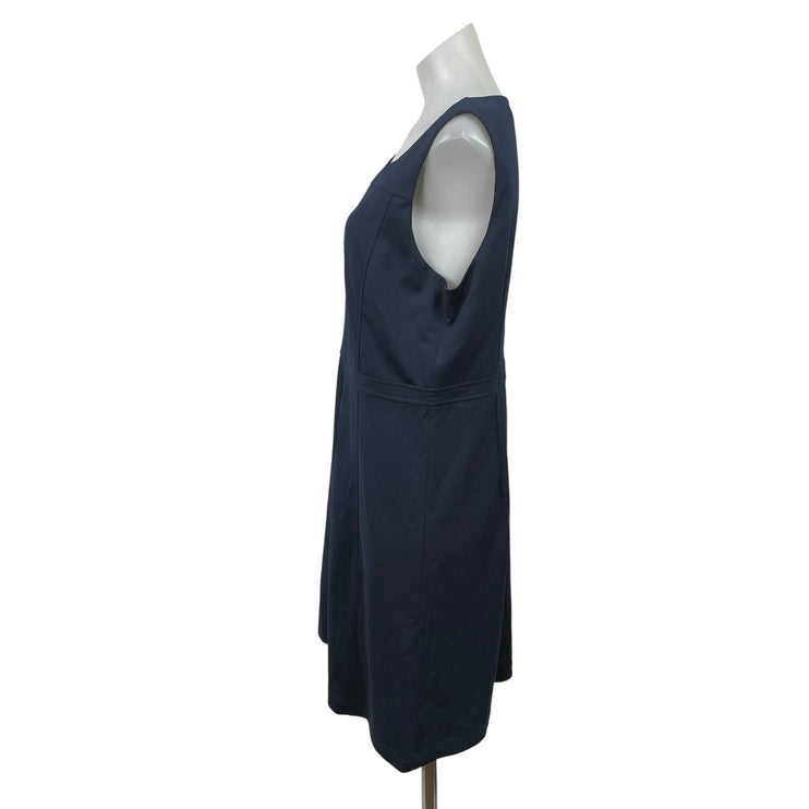 Elle Women's Blue Sleeveless Midi Tank Athletic A-Line Shift Sheath Dress Size L