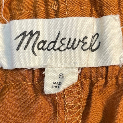 Madewell Dunaway Womens Brown High Waisted Tapered Leg Paperbag Trousers Pants S