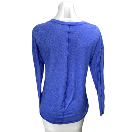 Lululemon Meant To Move Women's Blue Long Sleeve Activewear Tee T-shirt Top Sz 6