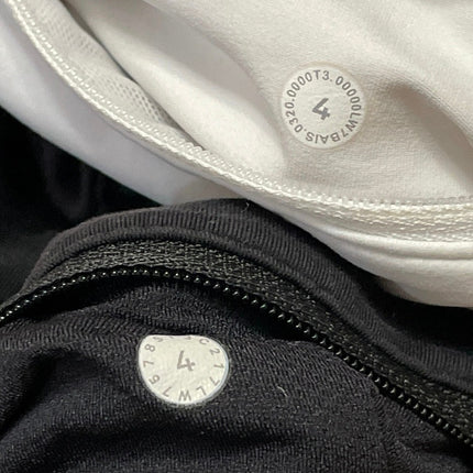 Lululemon Run Women's Black White Elastic Waist Athletic Speed Running Shorts 4