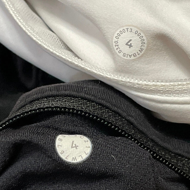 Lululemon Run Women's Black White Elastic Waist Athletic Speed Running Shorts 4