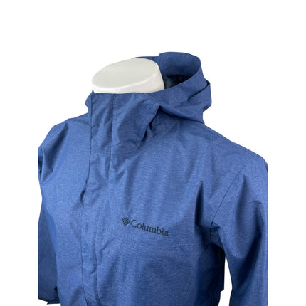 Columbia Men's Blue Hoodie Hooded Long Sleeve Full Zip Windbreaker Jacket Size M