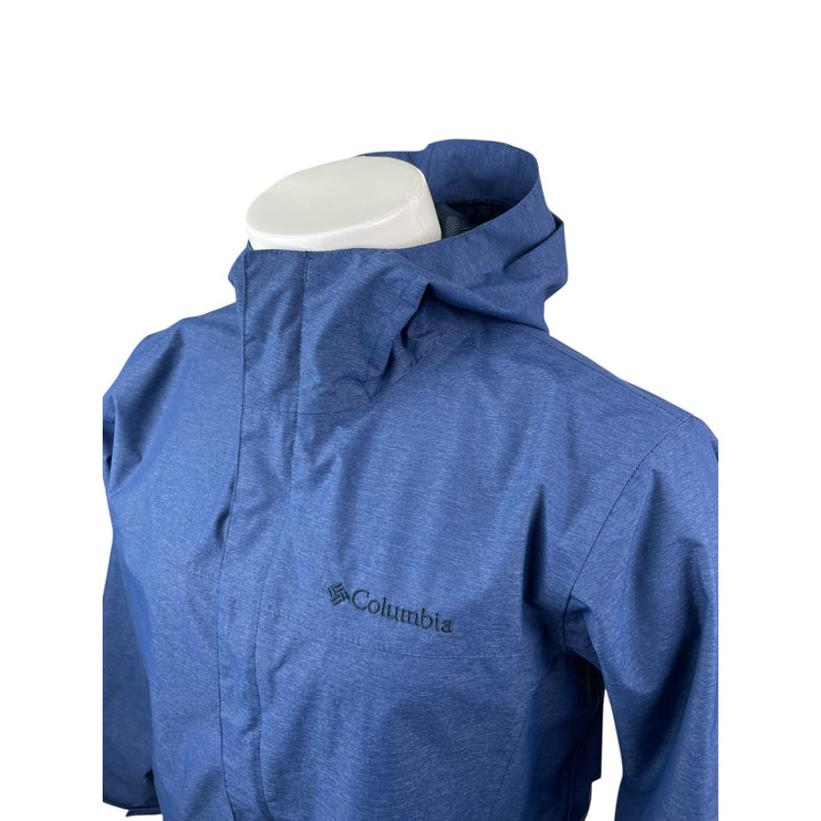 Columbia Men's Blue Hoodie Hooded Long Sleeve Full Zip Windbreaker Jacket Size M