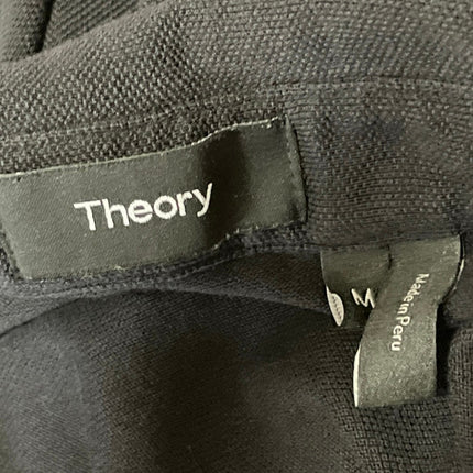 Theory Mens Black Short Sleeve Golf Tennis Casual Collared Polo Shirt Top Size M