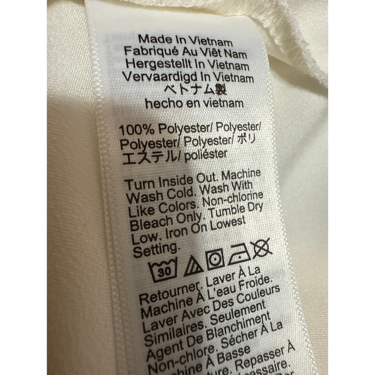J.Crew Women's White Sleeveless Scoop Neck Button Back Blouse Tank Top Size S