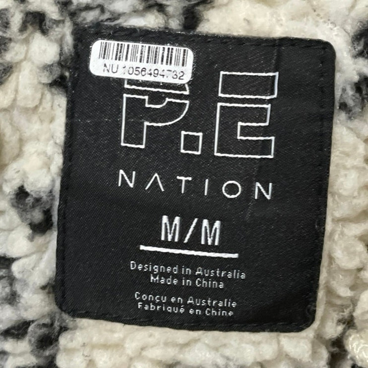 Anthropologie PE Nation Andorra Cream Bandana Paisley Zip Hoodie Sweatshirt M