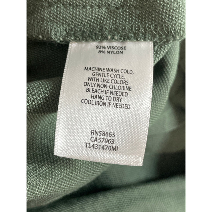 Leith Women's Green Bow Tie Knot High Waisted Straight Trousers Pants Size XS