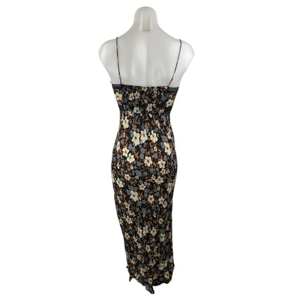 Free People Multicolor Floral Sleeveless Cami Camisole Maxi Bodycon Dress Sz XS
