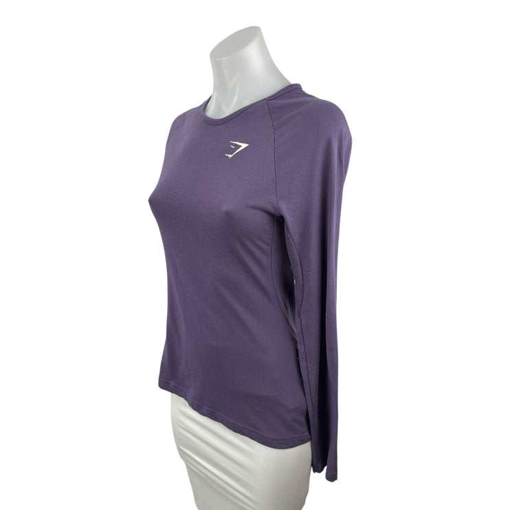 Gymshark Training Purple Long Sleeve Slim Yoga Athletic Activewear Shirt Top S
