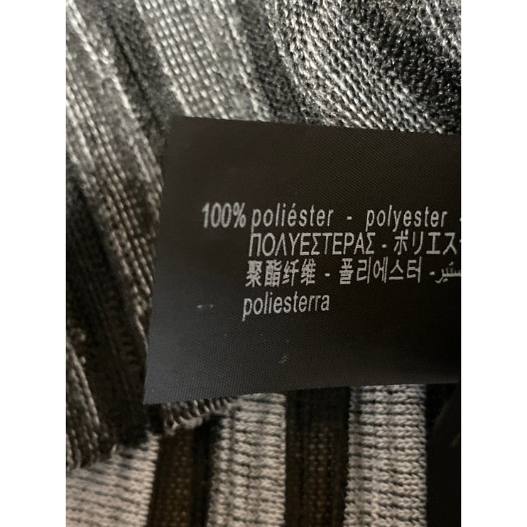 Zara Men Black Gray Striped Long Sleeve Textured Crew Neck T Shirt Tee Top Sz S