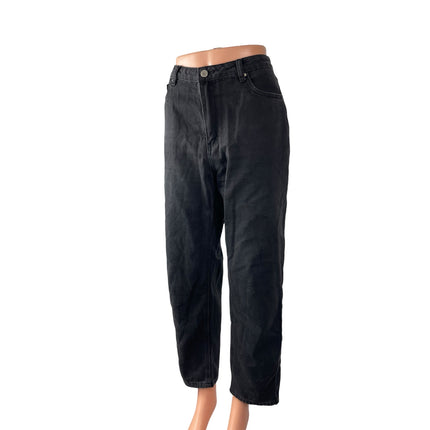Love Bonito Women's Black High Waisted Loose Straight Leg Denim Jeans Size S