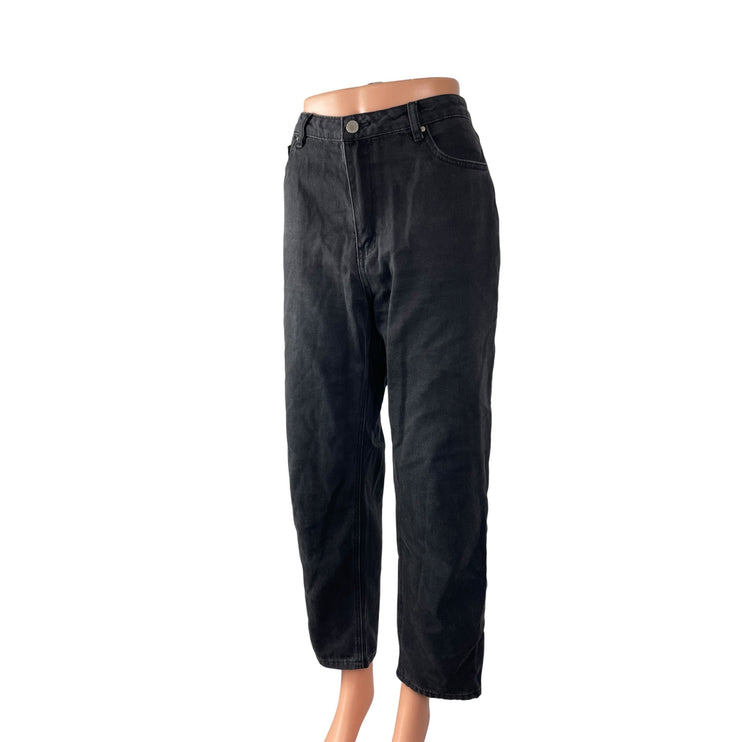 Love Bonito Women's Black High Waisted Loose Straight Leg Denim Jeans Size S