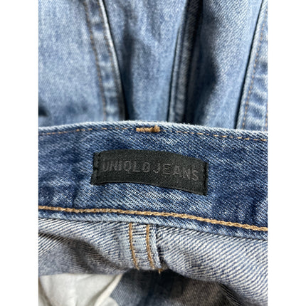 Uniqlo Women's Blue High Rise Bermuda Mom Boyfriend Denim Jean Shorts Size 29