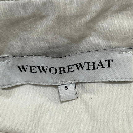 WeWoreWhat Women's White Long Sleeve Pocket Cotton Button Down Shirt Top Size S