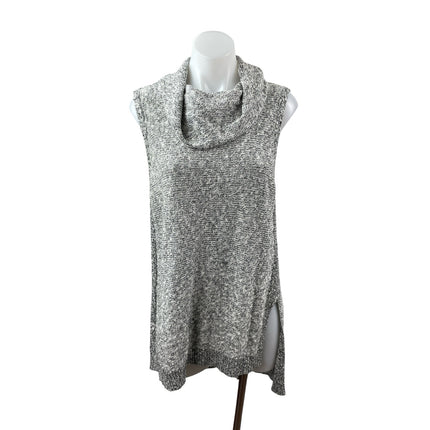 Two by Vince Camuto Heather Gray Cowl Neck Sleeveless Sweater Mini Dress Size L