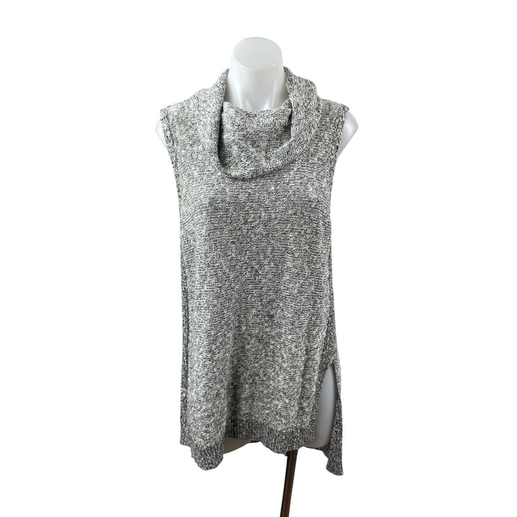 Two by Vince Camuto Heather Gray Cowl Neck Sleeveless Sweater Mini Dress Size L