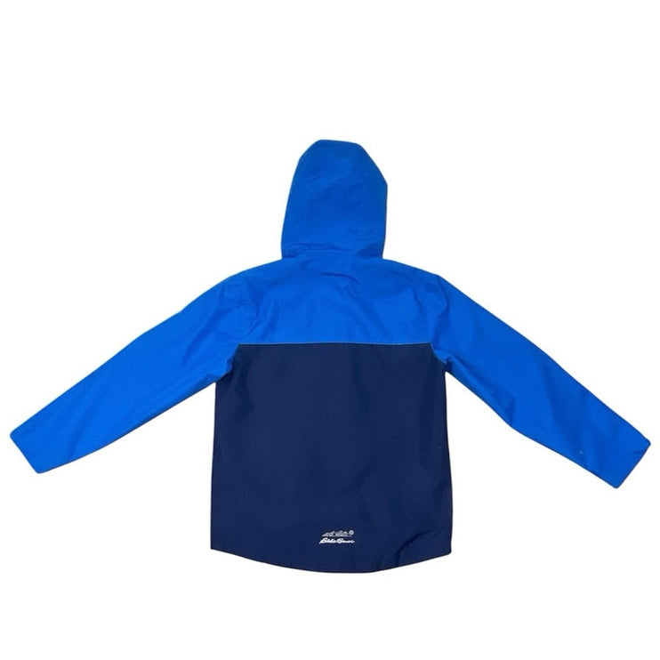 Eddie Bauer Kids Blue Color Block Full Zip Hooded Hoodie Windbreaker Jacket 14