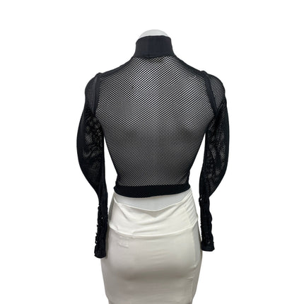 Urban Outfitters Out From Under Fishnet Mesh Sheet Turtleneck Long Sleeve Top XS