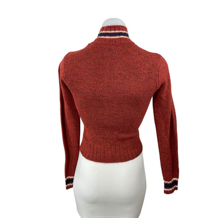 Urban Outfitters BDG Wool Multicolor Argyle Long Sleeve Crop Sweater Top Size S