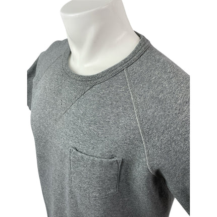 Champion Men's Gray Fleece Lined Pocket Shirt Sleeve Crew T Shirt Tee Top Size L