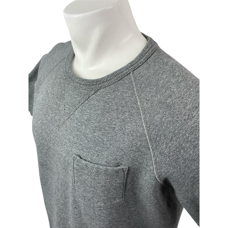 Champion Men's Gray Fleece Lined Pocket Shirt Sleeve Crew T Shirt Tee Top Size L