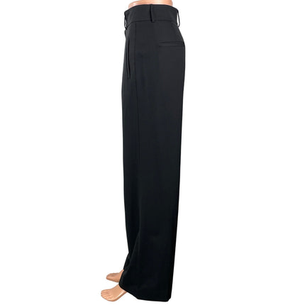 Everlane Women's Black Pleated High Rise Straight Wide Leg Trousers Pants Size 0