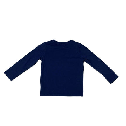 Mini Boden Kids Girls Navy Blue Guinea Pig Crew Neck Long Sleeve Top Size 5-6