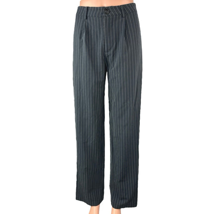 Princess Polly Women's Black White Pinstriped High Rise Trouser Dress Pants Sz 4