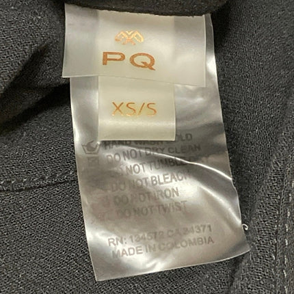 PQ Swim Millie Womens Black Long Sleeves Gold Ring Buckle Collared Cover Up XS/S
