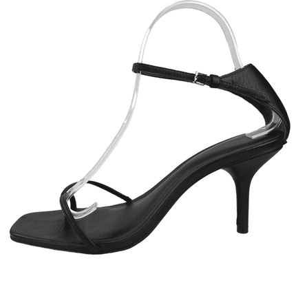 Reformation Gigi Strappy Leather Square Toe Ankle Strap Mid Heel Sandals 8.5