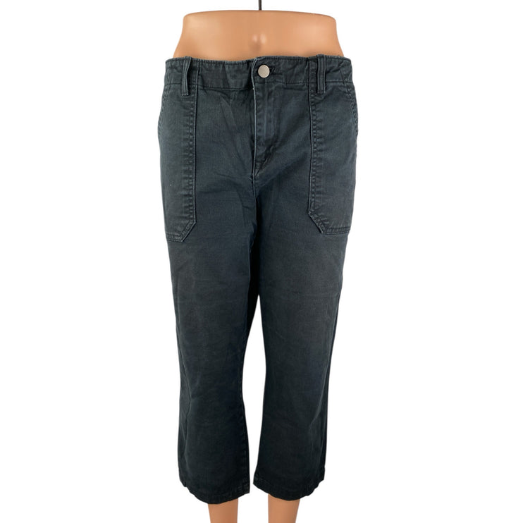 Gap Women's Black High Waisted Straight Leg Girlfriend Denim Jeans Pants Size 14