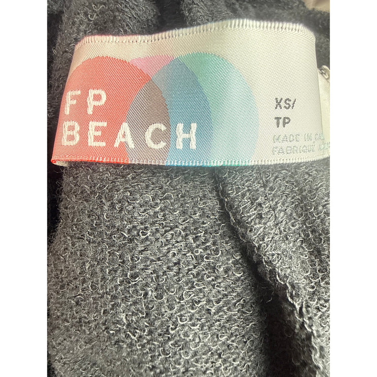 Free People Strada Black Elastic Waist Wide Leg Casual Lounge Beach Shorts Sz XS