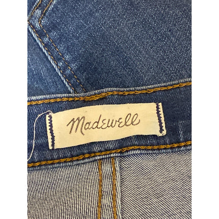 Madewell Women's Blue 10" High Rise Button Fly Skinny Crop Denim Jeans Pants 32