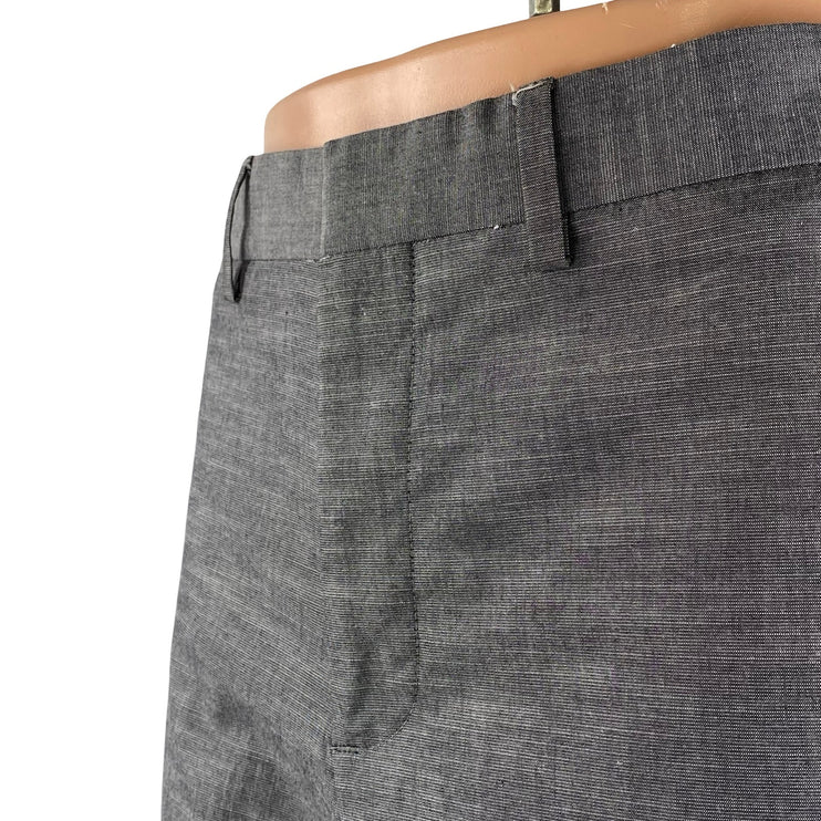 Express Women's Gray High Rise Straight Wide Leg Trousers Dress Pants Size 31X32