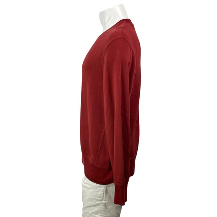 Uniqlo Men's Red Crew Neck Long Sleeve Knit Cozy Sweatshirt Sweater Top Size L