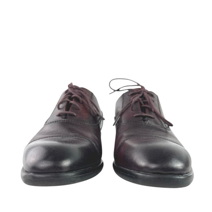 Vittorio Russo Irvin  Men's Red Black Leather Cap Toe Lace Up Oxford  Shoes Sz 8