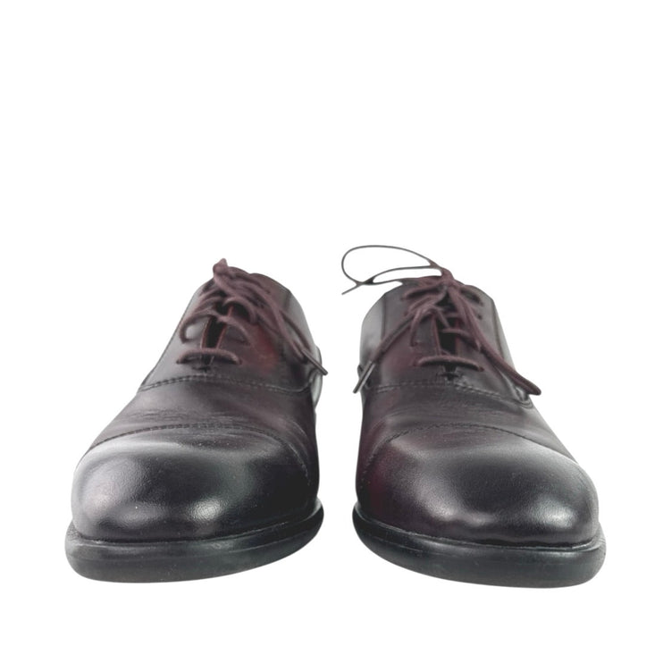 Vittorio Russo Irvin Men's Red Black Leather Cap Toe Lace Up Oxford Shoes Sz 8