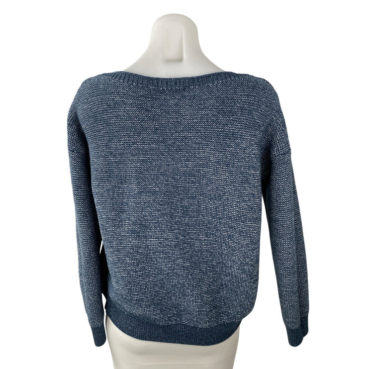 Jones New York Oversized Gray Boat Neck Long Sleeve Sweatshirt Sweater Top Sz M