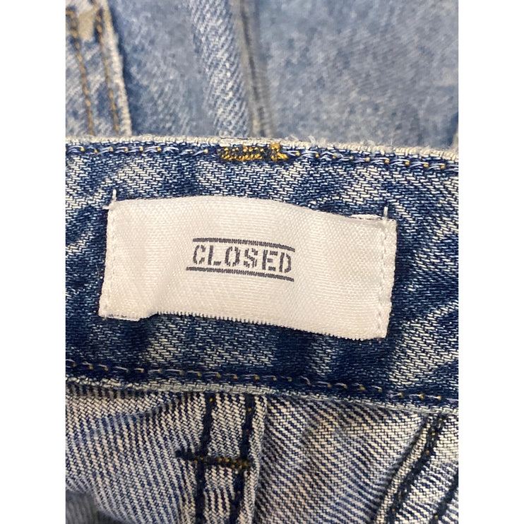 Closed Women's Blue Patchwork Colorblock High Rise Wide Leg Baggy Denim Jeans 25